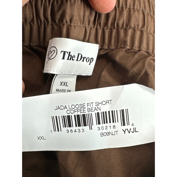 The Drop Women's Jada High Waist 100% Cotton Pull On Shorts XXL - Picture 3 of 4